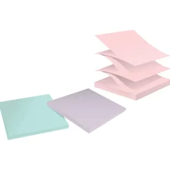 Post-It Notes*Post-it Recycled Super Sticky Pop-up Notes, 3" x 3", Collection, 70 Sheet/Pad, 6 Pads/Pack (R330R-6SSNRP) Wanderlust Pastels