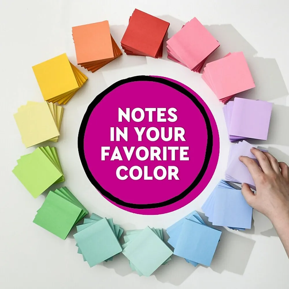 Post-It Notes*Post-it Super Sticky Notes, 3" x 3", , 90 Sheet/Pad, 5 Pads/Pack (654-5SSNP) Neon Pink