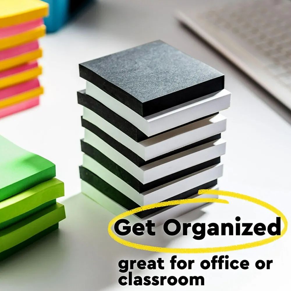 Post-It Notes*Post-it Super Sticky Notes, 3" x 3", , 90 Sheet/Pad, 5 Pads/Pack (654-5SSNP) Neon Pink