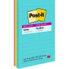 Post-It Notes*Post-it Super Sticky Notes, 4" x 6", Supernova Neons Collection, Lined, 90 Sheet/Pad, 3 Pads/Pack (660-3SSMIA)