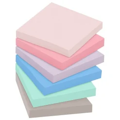 Sticky Notes*Post-it Super Sticky Notes, 3" x 3", Wanderlust Pastels Collection, 70 Sheet/Pad, 6 Pads/Pack (6546SSNRP)