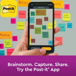 Post-It Notes*Post-it Super Sticky Notes Combo Pack, Assorted Sizes, Canary Collection, 90 Sheet/Pad, 12 Pads/Pack (4642-12SSCY)