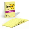 Post-It Notes*Post-it Super Sticky Notes, 4" x 6", Canary Collection, Lined, 90 Sheet/Pad, 3 Pads/Pack (660-3SSCY)