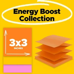 Post-It Notes*Post-it Super Sticky Pop-up Notes, 3" x 3", Energy Boost Collection, 90 Sheet/Pad, 18 Pads/Pack (R33018SSAUCP)