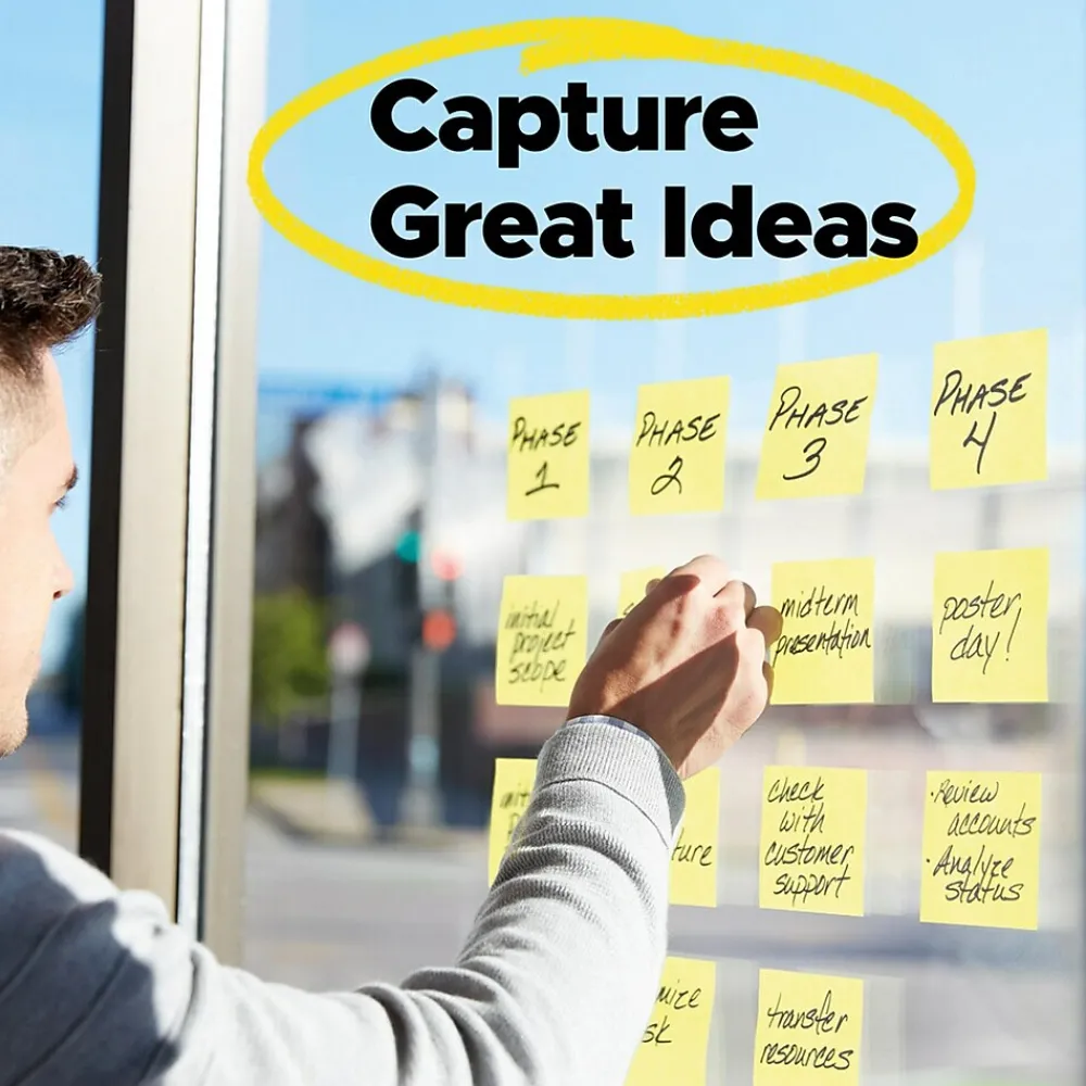 Post-It Notes*Post-it Super Sticky Pop-Up Notes, 3" x 3" Canary Yellow, 90 Sheets/Pad, 10 Pads/Pack (R330-10SSCY)