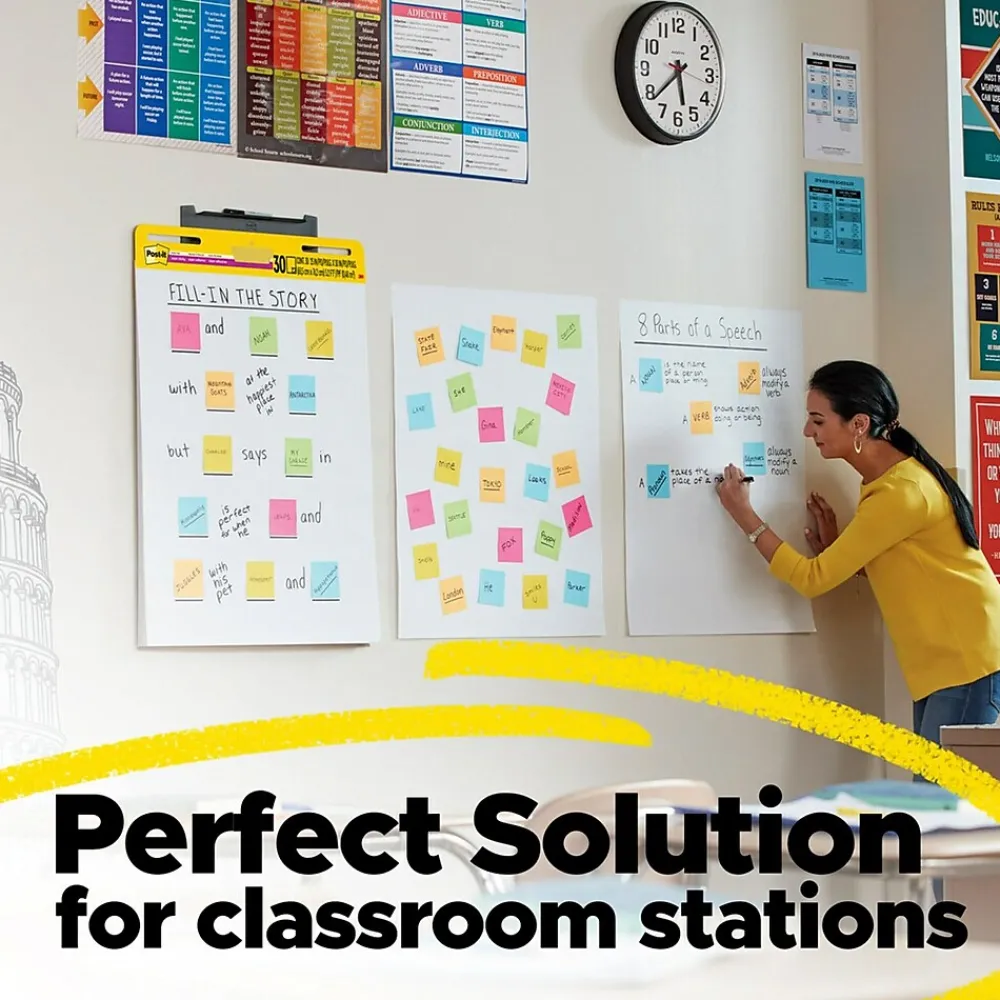 Easel Paper Pads*Post-it Super Sticky Wall Easel Pad, 25" x 30", Lined, 30 Sheets/Pad, 2 Pads/Pack (561WL-VAD-2PK)