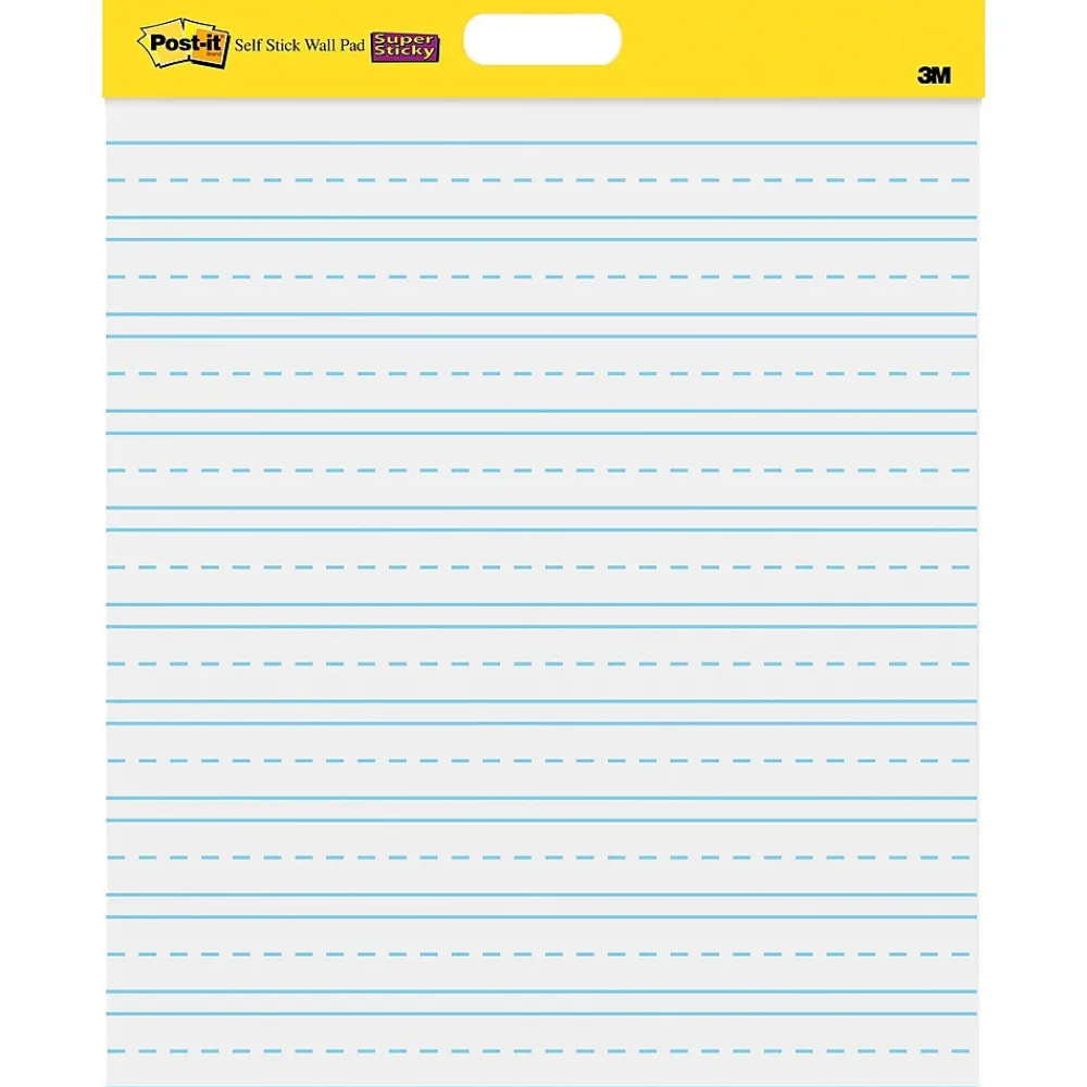 Easel Paper Pads*Post-it Super Sticky Wall Easel Pad, 20" x 23", Primary Lined, 20 Sheets/Pad, 2 Pads/Pack (566PRL)