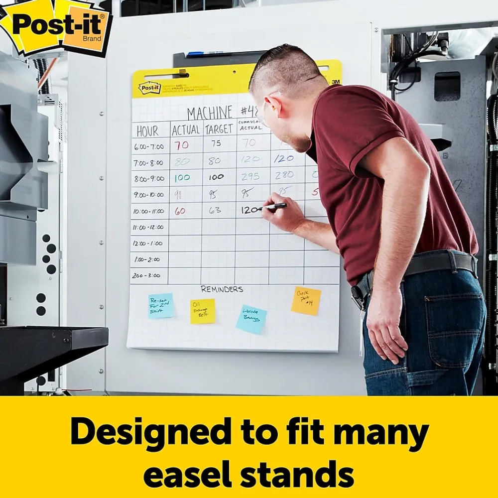 Easel Paper Pads*Post-it Super Sticky Wall Easel Pad, 25" x 30", Grid Lined, 30 Sheets/Pad, 4 Pads/Pack (560VAD4PK)