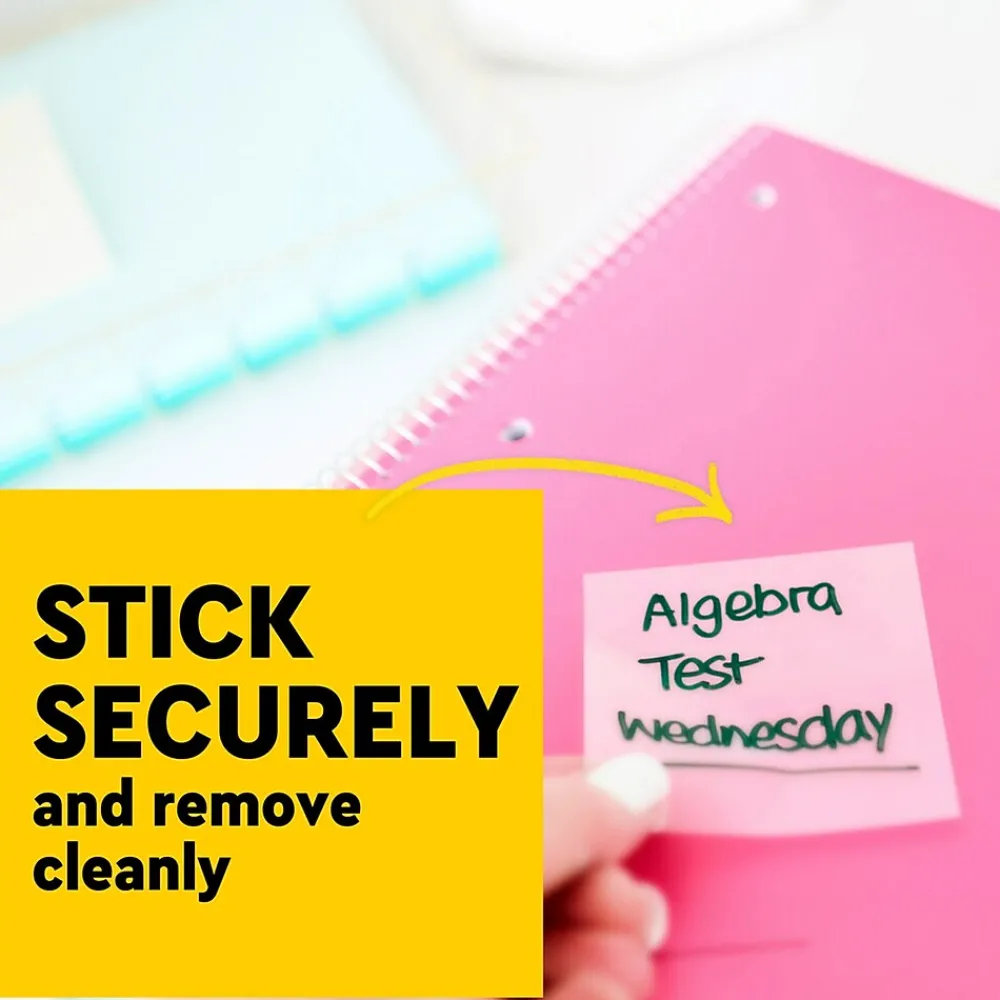 Post-It Notes*Post-it Transparent Notes, 2.8" x 2.8", Assorted Collection, 30 Sheet/Pad, 3 Pads/Pack (600-3COL)