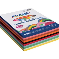 Construction Paper*Prang 9" x 12" Construction Paper, Assorted Colors, 500 Sheets/Pack (P6555-0001)