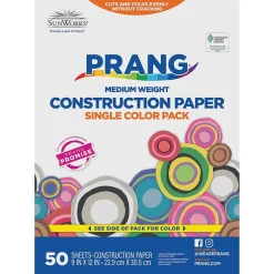 Construction Paper*Prang 9" x 12" Construction Paper, Bright Green, 50 Sheets/Pack (P9603-0001)