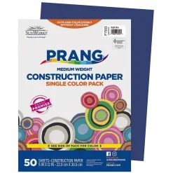 Construction Paper*Prang 9" x 12" Construction Paper, Bright Blue, 50 Sheets/Pack (P7503-0001)
