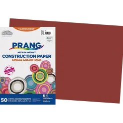 Construction Paper*Prang 12" x 18" Construction Paper, Red, 50 Sheets/Pack (P6107-0001)
