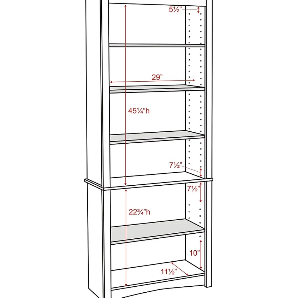 Bookcases*Prepac ™ 6 Shelf Bookcase, Espresso