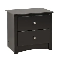 Storage Cabinets*Prepac ™ 21.75" Sonoma 2 Drawer Nightstand, Black