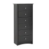 Storage Cabinets*Prepac ™ 53.25" Sonoma Tall 6 Drawer Chest, Black