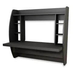 Computer Desks*Prepac 42'' W L-Shape Metal Contemporary Wall Mounted Desk, Black (BEHW-0200-1)