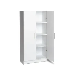 Storage Cabinets*Prepac Elite 65" Composite Storage Cabinet with 3 Shelves, White (WES-3264)