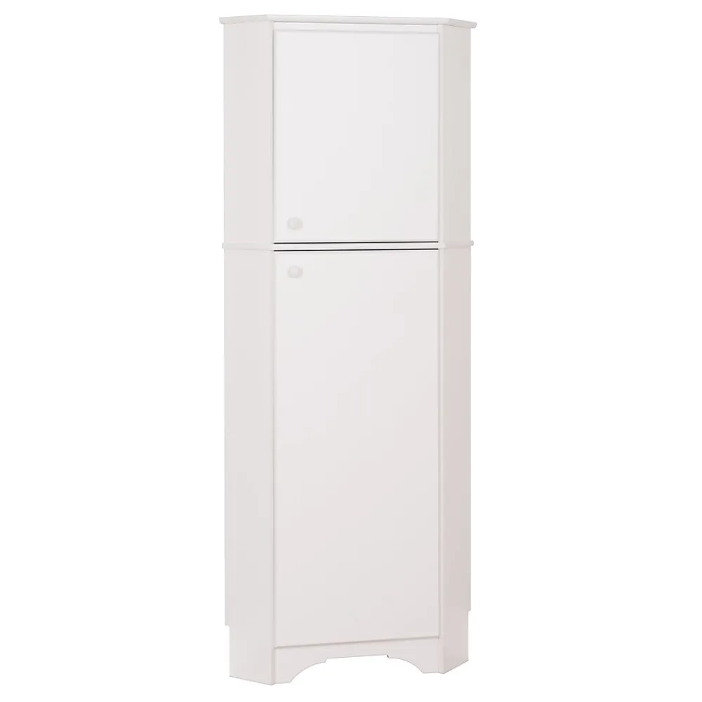 Storage Cabinets*Prepac Elite White Tall 2-Door Corner Storage Cabinet (WSCC-0605-1)