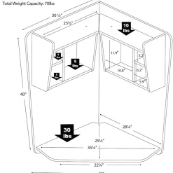 Corner Desks*Prepac Floating Corner Desk, Black (BEHW-0202-1)