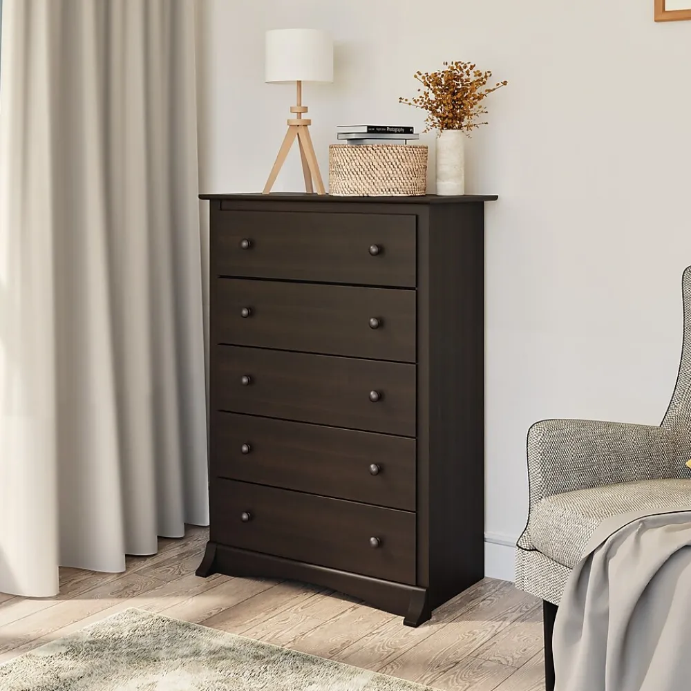 Storage Cabinets*Prepac Fremont 44.75" 5-Drawer Chest, Espresso (EDC-3345-K)
