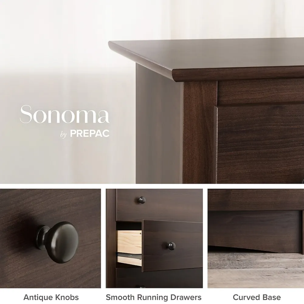 Storage Cabinets*Prepac Fremont 44.75" 5-Drawer Chest, Espresso (EDC-3345-K)
