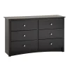 Storage Cabinets*Prepac ™ Sonoma Composite Wood Children's 6 Drawer Dresser, Black