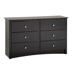 Storage Cabinets*Prepac ™ Sonoma Composite Wood Children's 6 Drawer Dresser, Black