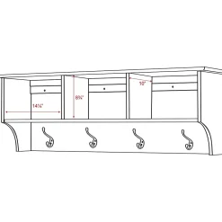 Shelving*Prepac ™ Sonoma Entryway Cubbie Shelf, 48