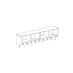 Shelving*Prepac ™ Wide Hanging Entryway Shelf, 60