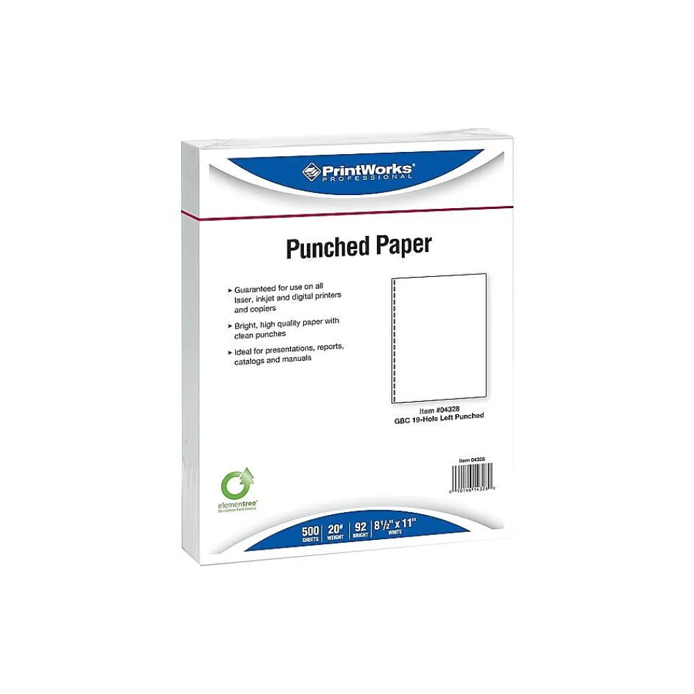 Multipurpose Paper*Printworks Professional 8.5" x 11" Multipurpose Paper, 20 lbs., 92 Brightness, 500/Ream, 5 Reams/Carton (04328)