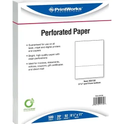 Multipurpose Paper*Printworks Professional 8.5" x 11" Multipurpose Paper, 20 lbs., 92 Brightness, 2500/Carton (04132P)