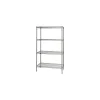 Shelving*Staples Quantum Shelving Starter Kit 4-Shelf Wire Unit, 48"W, Chrome (WR74-2448C)