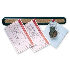 Bulletin*Quartet Bulletin Bar II Cork Bar, Black Plastic Frame, 1"H x 18"W (2350-1)