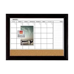 Bulletin*Quartet Combo Dry-Erase & Bulletin Board, Black Frame, 23'' x 35'' (79284)