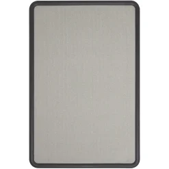 Bulletin*Quartet Contour Fabric Bulletin Board, Black Frame, 3'H x 4'W (7694G)