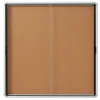 Bulletin*Quartet Cork Bulletin Board, Aluminum Frame, 5' x 3' (EISC3956)