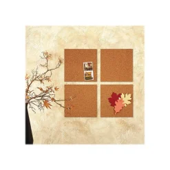 Bulletin*Quartet Cork Bulletin Boards, Frameless, 1'H x 1'W (102)