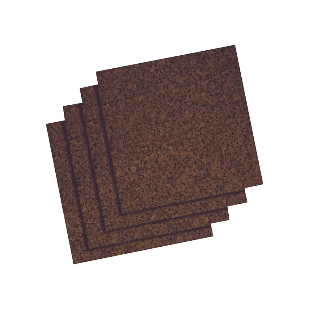 Bulletin*Quartet Cork Bulletin Boards, Frameless, 1'H x 1'W (101)