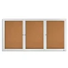 Bulletin*Quartet Cork Enclosed Bulletin Board, Aluminum Frame, 3'H x 6'W (2366)
