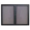 Bulletin*Quartet Fabric Enclosed Bulletin Board, Graphite Frame, 3'H x 4'W (2364L)