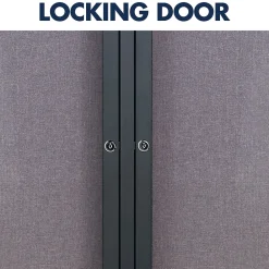 Bulletin*Quartet Fabric Enclosed Bulletin Board, Graphite Frame, 3'H x 4'W (2364L)