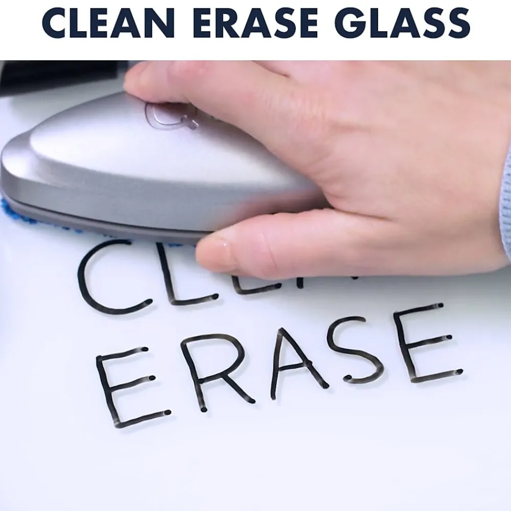 Dry Erase*Quartet Glass Dry-Erase Desktop Easel, White Surface, Frameless, 9"W x 11"H (GDE119)