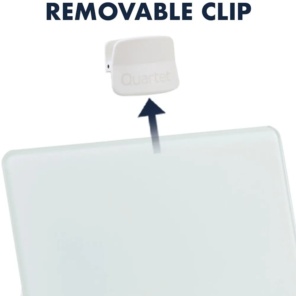 Dry Erase*Quartet Glass Dry-Erase Desktop Easel, White Surface, Frameless, 9"W x 11"H (GDE119)