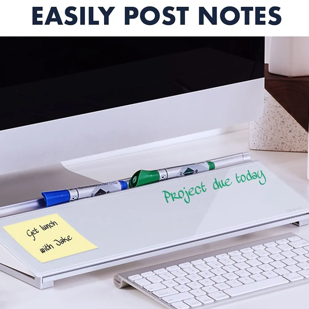 Dry Erase*Quartet Glass Dry-Erase Whiteboard, 0.5' x 1.5' (GDP186)