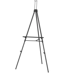 Dry Erase*Quartet Heavy Duty Display Easel, 66", Black Aluminum (56E)