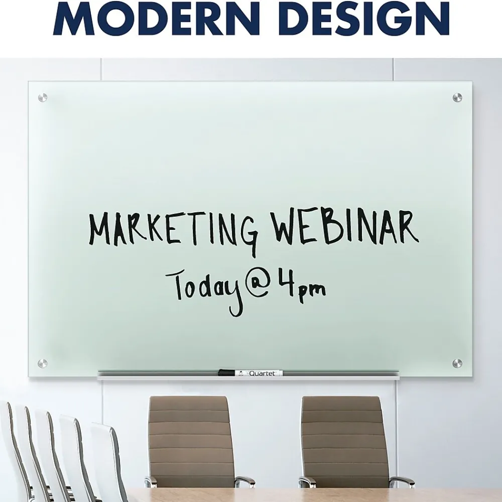 Dry Erase*Quartet Infinity Glass Dry-Erase Whiteboard, 6' x 4' (G7248F)