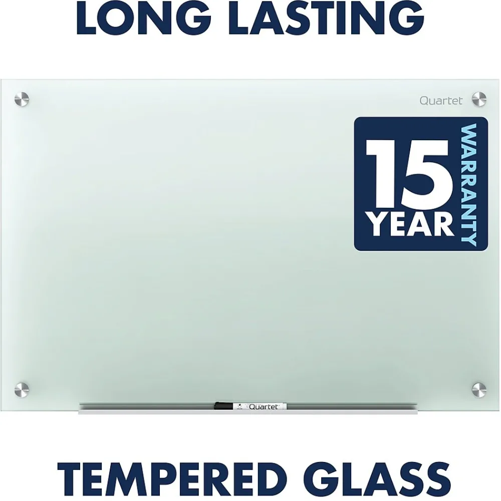 Dry Erase*Quartet Infinity Glass Dry-Erase Whiteboard, 6' x 4' (G7248F)