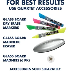 Dry Erase*Quartet Infinity Magnetic Glass Dry-Erase Whiteboard, Black, 8' x 4' (G9648B)