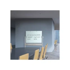 Dry Erase*Quartet Infinity Magnetic Glass Dry-Erase Mobile Presentation Whiteboard Easel, Silver Base, 3' x 4' (ECM43G)